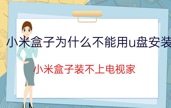 小米盒子为什么不能用u盘安装 小米盒子装不上电视家？